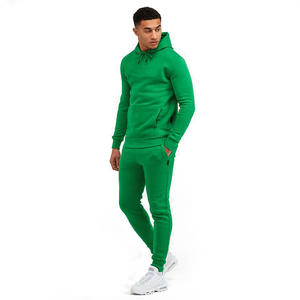 Survêtements surdimensionnés 300 g/m² avec logo personnalisé, en molleton épais uni, pour le jogging, sweats à capuche pour hommes, vente en gros OEM - Product Image 1