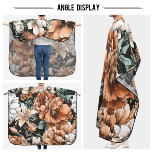 Capa de Salón de Alta Calidad para la Industria del Belleza, MOQ Bajo, Logotipo Personalizado, Cierre Ajustable con Broches, Impermeable, Nueva Llegada, Capa Botánica para Barbería - Product Image 5