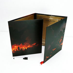 Écran de jeu de société pliable, séparateur de plateau de jeu avec carte vintage, surface d'écriture à 4 panneaux pour jeux de stratégie et de rôle - Product Image 4