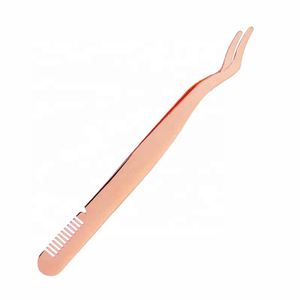 Pince à épiler en acier inoxydable pour cils, outil d'application de haute qualité à pointe fine pour cils et sourcils, style streetwear - Product Image 3