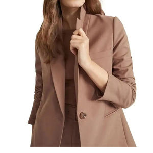 Prix d'usine en gros : Costume de cérémonie pour femme, coupe ajustée, blazer uni en velours tissé, à un bouton, avec pantalon, pour mariage 2026 - Product Image 2