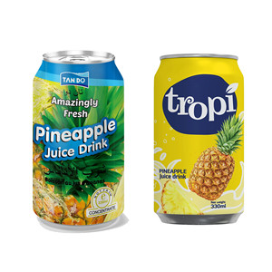 Jugo de Piña Natural Fresco Premium OEM/ODM Diseño Gratuito Puré de Frutas y Verduras Procesadas con Sabor Lata de 330 ml (Enlatado) 80% de Pureza - Product Image 6