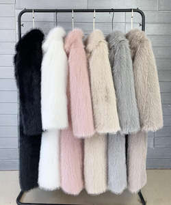 Parka vintage écologique à capuche en fausse fourrure Nesta Sports pour femme, manteau long avec col mandarin, motif à carreaux et fourrure de renard drapée - Product Image 6