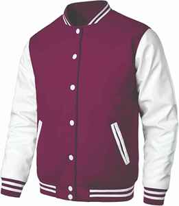 Veste de baseball pour homme avec logo personnalisé, col montant et logo frontal, en tissu toile de laine de haute qualité - Product Image 5