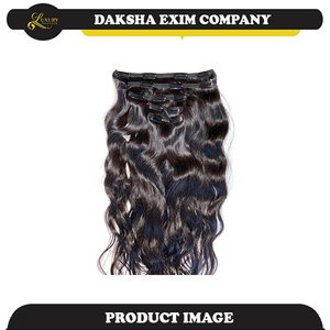 Extensiones de trama de cabello humano de templo indio puro y sin procesar Belleza sin costuras con color de cabello natural - Product Image 4