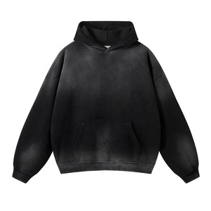 Sudadera Personalizada de Estilo Urbano para Hombre, Lavado Ácido, Unisex, Efecto Desgastado por el Sol, Talla Grande para Invierno, Inspirada en el Hip Hop, 100% Alta Calidad - Product Image 1