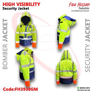 Veste de sécurité haute visibilité la plus vendue 100% polyester vert bleu bombardier vêtements de sécurité style chemise et pantalon - Product Image 5