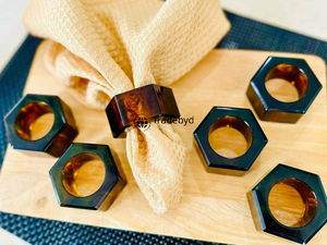 Anneau de serviette de table élégant en résine, décoratif, classique, durable, écologique, fait main, par Tradebyd - Product Image 4