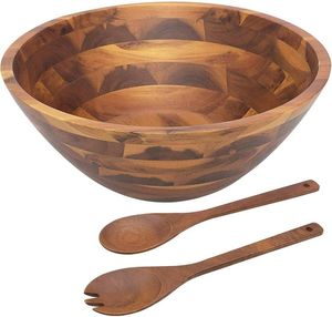 Bol en bois au design simple pour la cuisine, la salle à manger, le service de la nourriture et la décoration. - Product Image 6