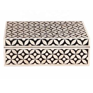 กล่องใส่เครื่องประดับแบบฝังกระดูกลายใบไม้ทำด้วยมือมาใหม่กล่องใส่เครื่องประดับตกแต่งแบบฝังกระดูกกล่องเก็บเครื่องประดับ - Product Image 2