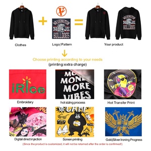 Créez votre marque : Sweat à capuche unisexe noir épais, vierge, personnalisable avec logo, en gros, surdimensionné, pour hommes - Product Image 5
