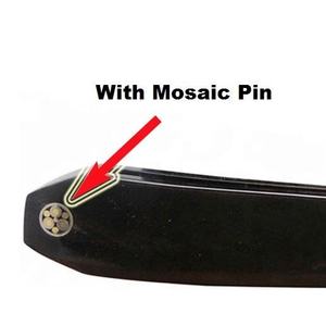 IKZARSA I-BWR-01 <b>Straight</b> Razor Damascus Steel Blade Single Blade Buffalo Horn Handle Barber Shop Use Men's Face Head Shaving - Product Image 5
