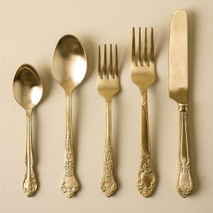 Ensemble de couverts en métal au design solide, 4 pièces, élégant, cuillère, fourchette, couteau, personnalisable, dernière arrivée, pour la table de fête - Product Image 6