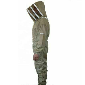 Combinaison intégrale kaki avec voile, manches réfléchissantes en polyester, tenue d'apiculteur, protection de niveau D - Product Image 6
