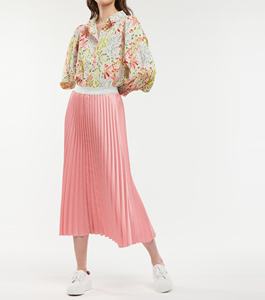 Chemisier d'été personnalisé pour femmes, manches froncées, ourlet incurvé, grandes tailles, chemises florales écologiques – Vente en gros - Product Image 5