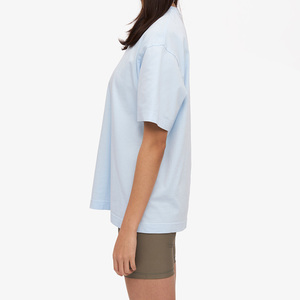 Camiseta de Manga Corta para Mujer, Cuello Redondo, Color Azul Claro, 100% Algodón, Corte Regular, Informal, para Verano, con Logotipo, Transpirable y Ecológica - Product Image 2