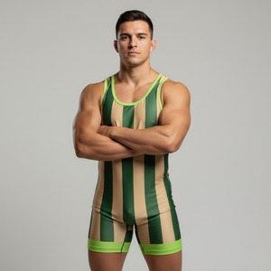 Maillot de lutte pour homme, dernier design, en spandex et polyester, logo personnalisé, couleur au choix, séchage rapide, respirant, léger, anti-rétrécissement - Product Image 3