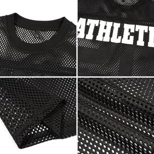 เสื้อฟุตบอลตาข่ายโอเวอร์ไซส์พิมพ์ลายโลโก้ตามสั่ง สไตล์สตรีทแวร์ ไซส์ US ระบายอากาศได้ดี วินเทจ ซับเหงื่อ แห้งเร็ว สำหรับฤดูร้อน พิมพ์ลายแบบ Sublimation - Product Image 4