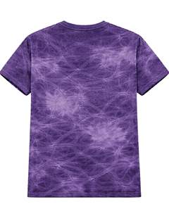 T-shirt violet délavé pour homme, col rond, manches courtes, en coton, style streetwear décontracté, délavage vintage, personnalisable, OEM, vente en gros, fournisseur de t-shirts - Product Image 2