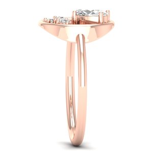 Anillo de compromiso REYES, el más vendido, de oro sólido de 14 quilates con diamante ovalado de 0.61 quilates cultivado en laboratorio para mujer, joyería fina hecha a medida. - Product Image 3