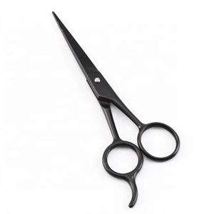 Ciseaux de coiffure professionnels en acier inoxydable à haute teneur en carbone, revêtement céramique, couleur noire, pour salon de beauté, vente en gros - Product Image 1