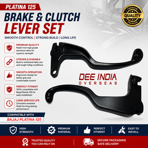 Ensemble de leviers de frein et d'embrayage robustes pour moto Bajaj Platina 125 - Product Image 2