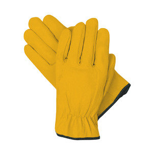 Goat Grain Leather Adjustable Wristlet Driving <b>Gloves</b>-Flexible Anti-Vibration Heat Spark Resistant Industrial Safety Workwear - Product Image 5