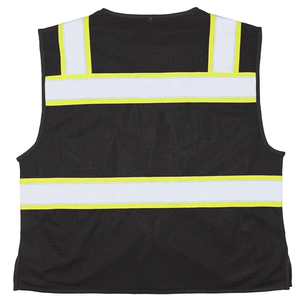 เสื้อกั๊กสะท้อนแสงสีดำสำหรับงานอเนกประสงค์คุณภาพสูงจากผู้ผลิต พร้อมไฟ LED และบริการสกรีนโลโก้ตามสั่ง - Product Image 3