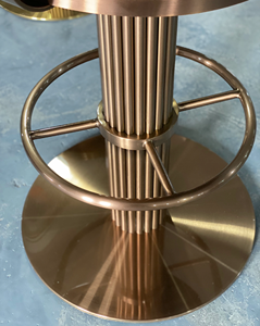 Taburete de Bar Moderno de Cuero PU Verde con Respaldo, Silla Giratoria de Acero Inoxidable Dorado para Comedor, Restaurante, Hotel, Bar - Product Image 6