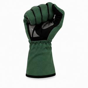 Gants de course à doigts entiers en polyester et coton, revêtement antidérapant en polyuréthane, fermeture auto-agrippante, pour activités de plein air masculines, vert racing - Product Image 1