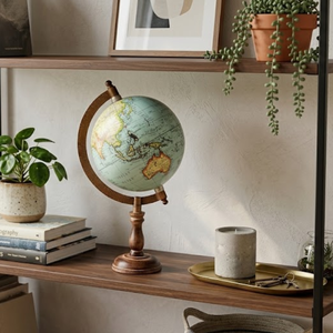 Luxury Executive Desk Globe with Detailed World <b>Map</b> | Wood Iron & Plastic Stand Educational Office Desk Globe Home Decor - Product Image 5