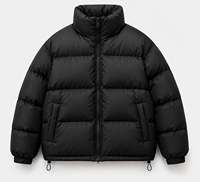 Veste matelassée légère à capuche pour homme, en tissu enduit, vêtement d'extérieur d'hiver, fabrication OEM en gros