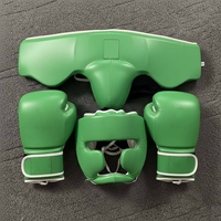 Ensemble de gants de boxe professionnels en cuir de vache véritable, kit complet d'entraînement d'hiver pour le kick-boxing, protection de la tête et du bas du dos