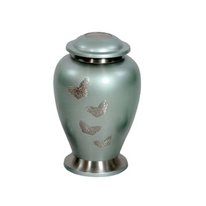 Urna de cremación para adultos de Metal sólido de estilo americano de lujo hecha a mano en forma de cúpula contenedor de cenizas conmemorativas Venta caliente - Product Image 1