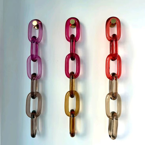 Décoration murale en bois, chaînes à maillons, artisanat fait main, art déco, mariage, décoration moderne pour la maison - Product Image 1