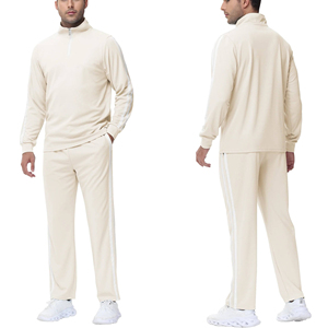 Conjunto Deportivo de 2 Piezas para Hombre, con Capucha, Lavado Ácido, Ligero, Color Sólido, Pantalones Deportivos, Ropa Deportiva para Gimnasio, Cierre con Cordón - Product Image 1