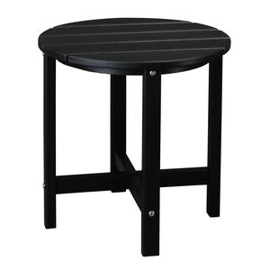 Tavolino rotondo a strato singolo 46*46*46 cm in HDPE nero per soggiorno - Product Image 6
