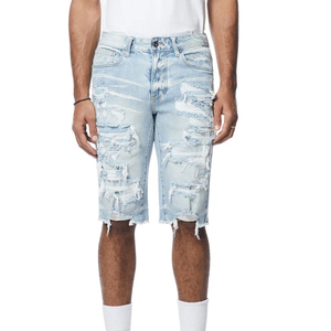 Wholesale Price <b>Men's</b> Denim Shorts Custom Made High Quality Material Made Custom Colors Size and Logo <b>Men</b> Denim Shorts - Product Image 1