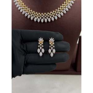 Indian Ethnic Grace American Crystal Traditional Alloy <b>Bridal</b> <b>Jewelry</b> <b>Set</b>-Gold Plated Wedding Fine <b>Jewelry</b> - Product Image 4