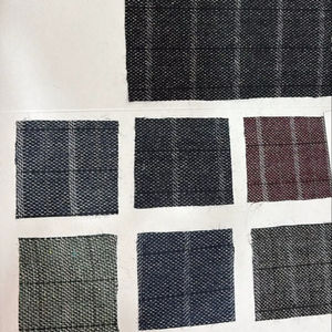 Tela de Tweed Orgánica Tejida con Rayas de Poliéster Ligero de 250 g/m² en Varios Colores, Calidad Premium, Marca Fab India - Product Image 1