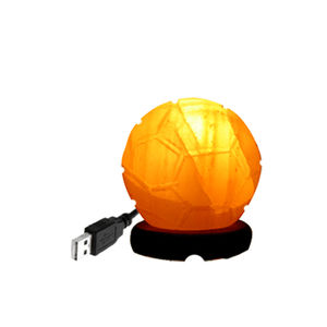 Lampe de sel de l'Himalaya de haute qualité avec base en bois sculptée sur mesure, chargeur USB, artisanat naturel, décoration pour la maison et la chambre - Product Image 3