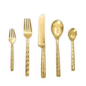 Unique Gold <b>Flatware</b> <b>Set</b> Elegant Stainless Steel Cutlery <b>Set</b> Champagne Gold <b>Flatware</b> <b>Set</b> Durable Stainless Steel Cutlery <b>Set</b> - Product Image 1
