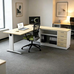 Premium Modern 6 Feet Manager <b>Office</b> Desk Durable Spacious Commercial Freestanding Professional <b>Workstations</b> AY <b>Office</b> System - Product Image 3
