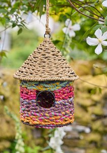 Handcrafted Eco-Friendly Colorful Plant Fiber Birdhouse <b>Hanging</b> <b>Garden</b> Decor Home Decor Sculpture for Wild Birds Painted - Product Image 6