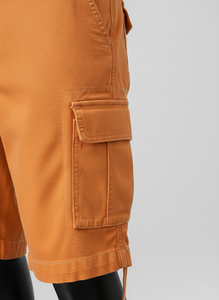 กางเกงขาสั้นคาร์โก้ผู้ชายสำหรับฤดูร้อน กางเกงขาสั้นคาร์โก้ลำลองสไตล์ไฮสตรีทเหนือเข่า ผ้าฝ้าย กางเกงขาสั้นซาฟารีสำหรับผู้ชาย - Product Image 4