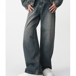 <b>Men's</b> Casual Denim <b>Jeans</b> 100% Cotton Mid Waist Regular Fit Lightweight OEM Customizable Wholesale - Product Image 5