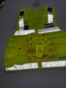 Custom High Visibility Reflective Safety Clothing Breathable Polyester Security <b>Vest</b> Guard Uniform Workwear Safety Tactical <b>vest</b> - Product Image 3