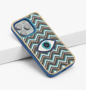 Funda de Teléfono Bordada con Cuentas de Algodón con Mapa de EE. UU. y Bandera, Estilo Étnico Auténtico, Lujosa, Cosida a Mano, a la Moda y Colorida - Product Image 4