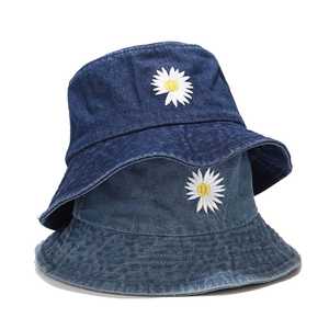 Chapeau Bob en Jean Unisexe avec Logo Personnalisé, Design Déchiré, Décontracté, Printemps-Été, Adulte, 56-58CM - Product Image 3