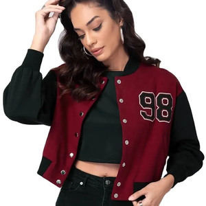 Chaqueta Varsity de Béisbol Formal para Hombre, Personalizada, de Alta Calidad, para Otoño, con Cuello Alto, Capucha, Corte Ajustado, Transpirable y Ecológica, de Forro Polar - Product Image 1